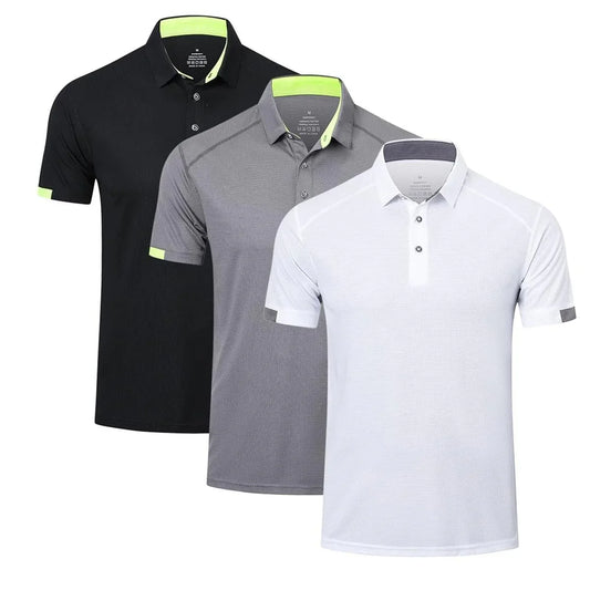 Bulk Custom Custom Logo Short Sleeve Breathable Quick Dry Golf Polo T-Shirt Men's Running Sports Tops Gym Workout Men's Polo Shirts with Logo Embroidery - Manufacturer Qiandao