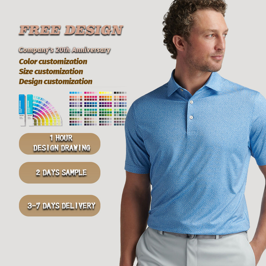Custom Logo Men's Luxury Performance Quick Dry Slim Fit Moisture Wicking Knit Spf Golf Shirt Polos