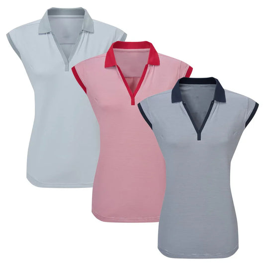 Bulk Custom Customize new summer knitted casual custom solid-color performance sleeveless women's golf design Polo shirts with Logo Embroidery - Manufacturer Qiandao