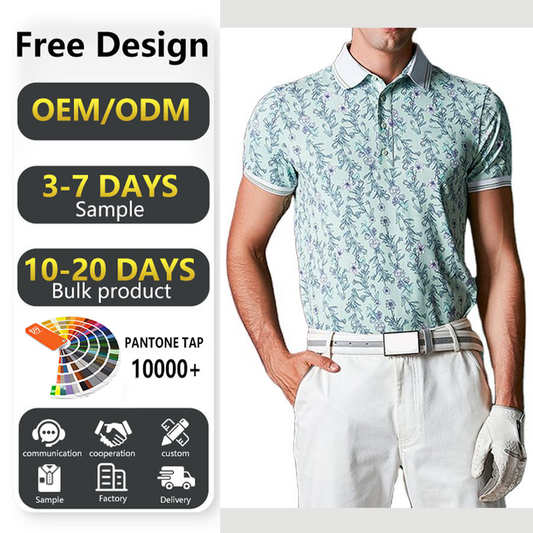 Custom Logo for Polo Shirt 88% Polyester 12% Spandex Casual Jersey Printed Sublimation Solid Collar Golf Clothing Compressed