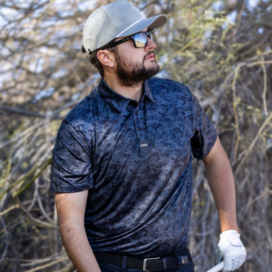 Custom New Design logo Quick Dry Tshirts Camouflage Men's Sports Wear American Executive Plain Golf Tshirts Polo Golf t - Shirts