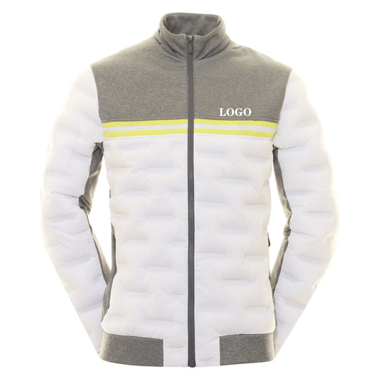 Bulk Custom Custom Down Golf Shell Hunting Winter Thick Polyester Reflective Soft Fleece Winter Thick Down Sports Packable Waterproof Jacket with Logo Embroidery - Manufacturer Qiandao