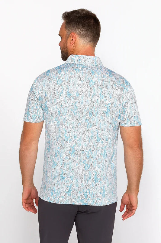 Bulk Custom Cactus Print Polo Shirt for Men - Quick Dry Antimicrobial Slim Fit with Logo Embroidery - Manufacturer Qiandao