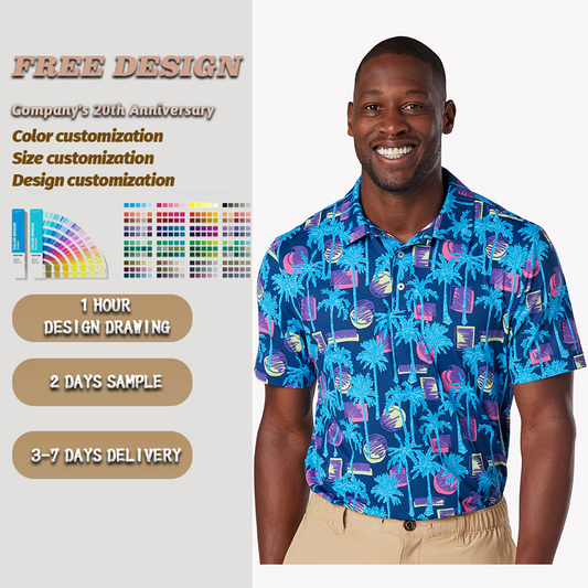 Custom logo Luxury Embroidery logo 4 Way Stretch 100 Polyester Polo Full Sublimation 200gsm Golf Shirt