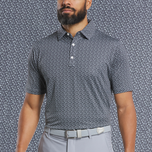 High Quality 100% Polyester Custom Logo Golf for Polo Shirt Short Collar Classic Gray Performance Embroidery Print Pattern Sizes
