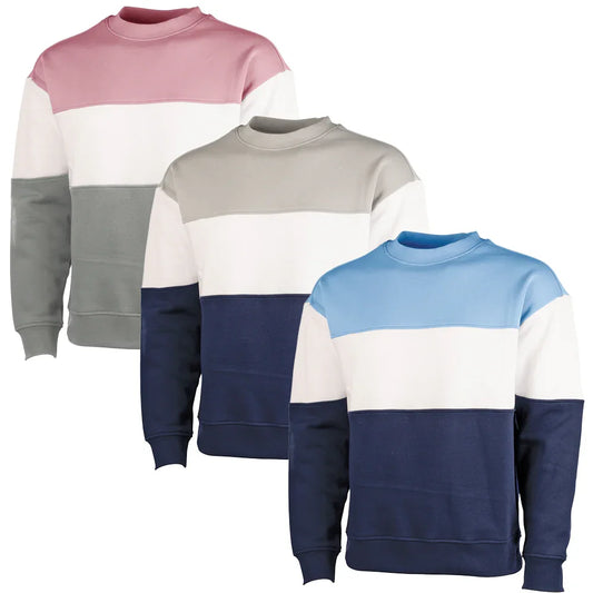 Bulk Custom Supplier Custom Spring Long-sleeved Casual Plus-size Plain Crew-neck Pullover Crew-neck Sweatshirt Men with Logo Embroidery - Manufacturer Qiandao