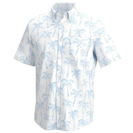 Bulk Custom Custom Short Sleeve Printed Men's Short Sleeve Casual Shirt Embroidered Woven Shirt for Men with Logo Embroidery - Manufacturer Qiandao