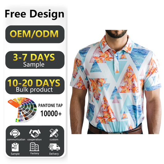 OEM/ODM Luxury Manufacturer Nylon Spandex Fashion Mens Custom Embroidered Polo Shirt Golf Clothes for Men