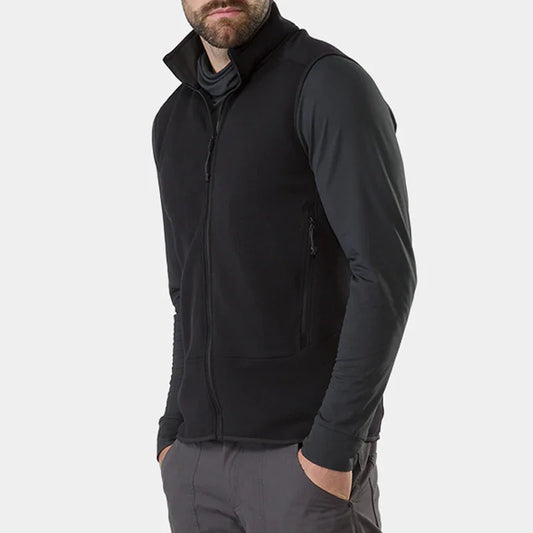 Bulk Custom 2025 Customized double-sided wool fleece zippered casual golf warm vests with Logo Embroidery - Manufacturer Qiandao