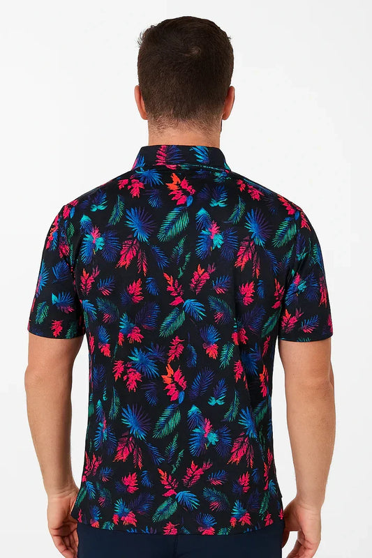 Bulk Custom Colorful Tropical Polo Shirt - Antimicrobial Quick Dry Slim Fit with Logo Embroidery - Manufacturer Qiandao