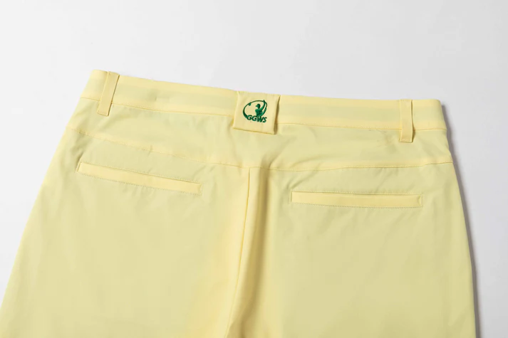 Cream Yellow Wrinkle - Resistant Straight - Leg Casual Pants