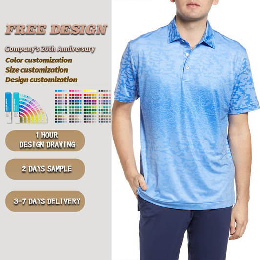 Custom logo Free Design Performance Sublimation Sports Soft Moisture Wicking Quick Dry Golf T Shirt Men' Polo Shirts