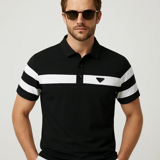 Bulk Custom Custom Logo Embroidered Breathable Quick Dry Slim Fit Moisture Wicking Knit Polo Shirt for Men with Logo Embroidery - Manufacturer Qiandao