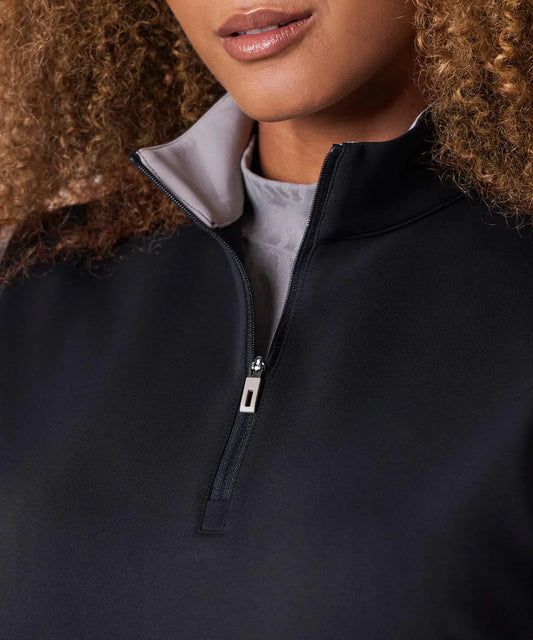 Bulk Custom Adjustable sleeveless quick-drying plus-size women's sports and fitness jackets with a quarter zipper for golf with Logo Embroidery - Manufacturer Qiandao