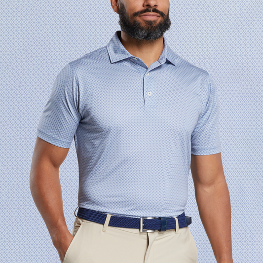 Design Performance 80% Polyester 20% Spandex High Quality White Button Down Short Sleeve for Polo Golf Shirt Sporty Print Style