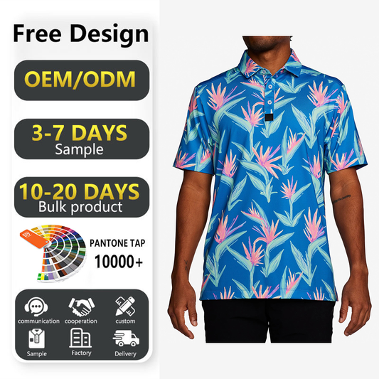 Men's Dry Fit Jersey Golf Shirt High Quality Custom Summer Short-Sleeved for Polo Printed Clothing Manufacturers Design