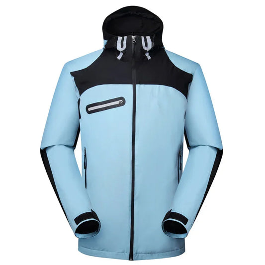 Bulk Custom Customized Winter Windbreaker Jacket for Men High Quality Textured Windproof Waterproof Fabric Stand Collar Front Logo Position with Logo Embroidery - Manufacturer Qiandao