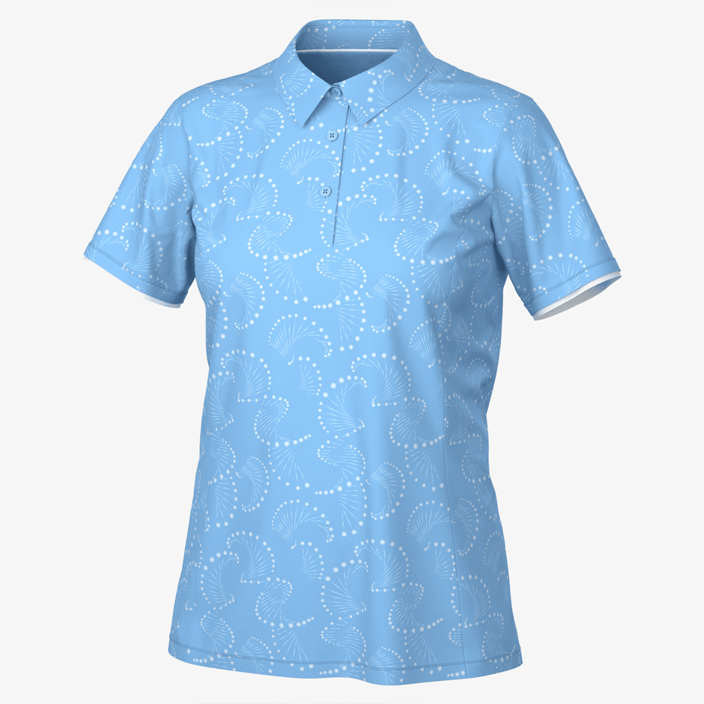 Customized logo high-performance women's figure-hugging polyester and spandex golf T-shirts with digital printing