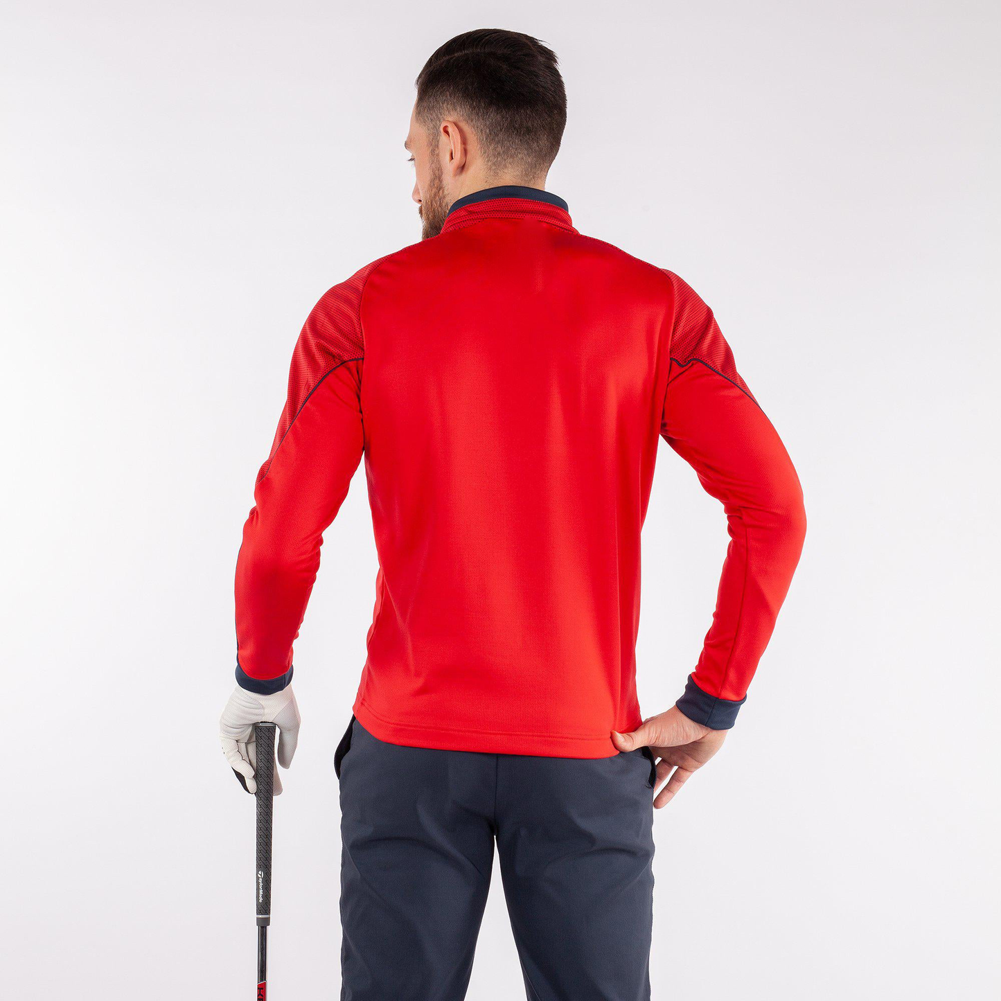 Custom logo Quick Dry Slim Fit Knit Quarter Zip Hoodie Cotton Polyester Spandex Golf Jumper Bamboo Pullover Athletic Sweatshirt