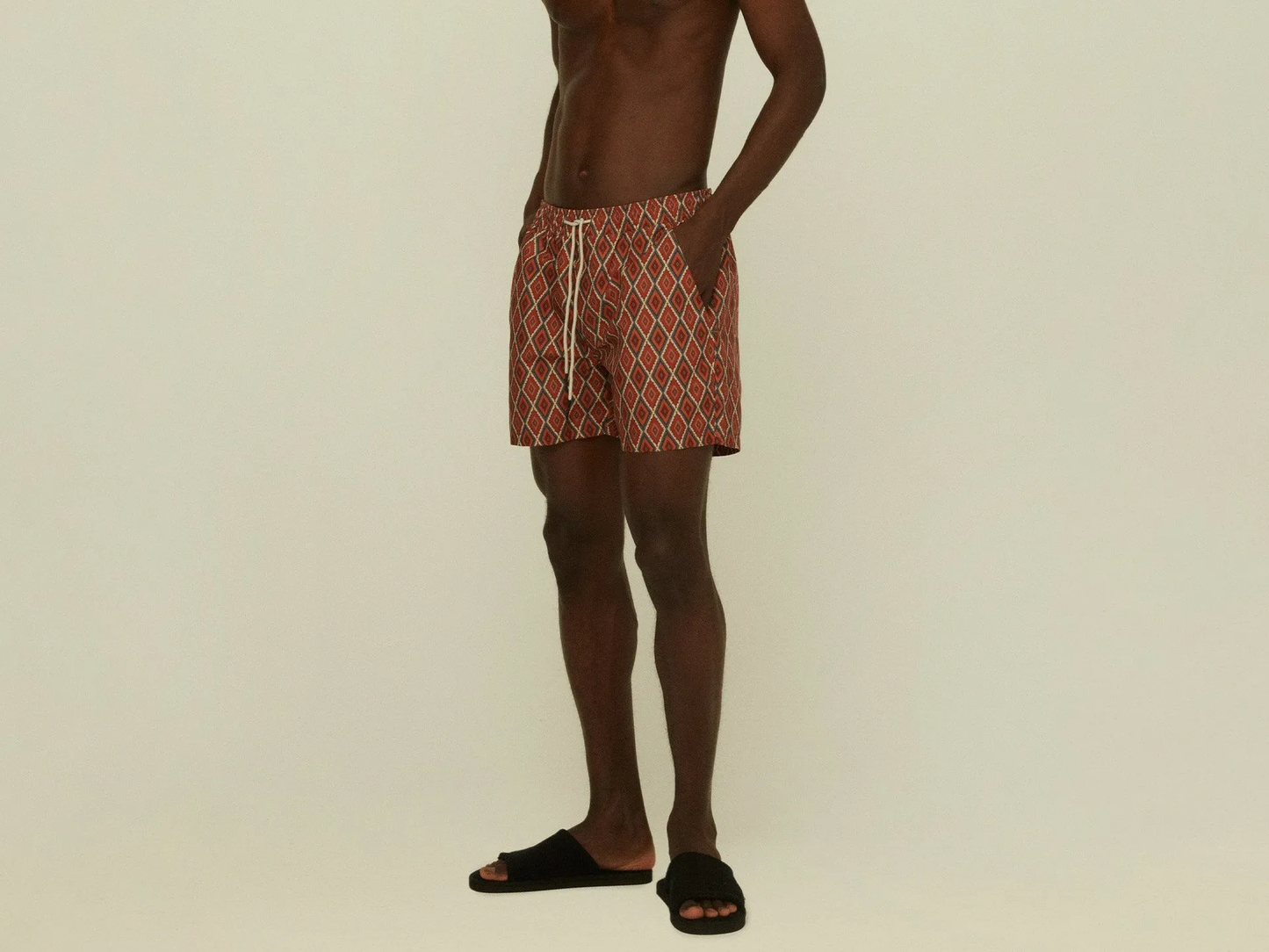 OEM customized high-quality men's elastic-waist casual beach swim trunks with digital printing and logo decoration for surfing