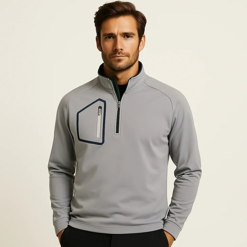 Bulk Custom Odm Custom Printing Half Zip Sweatshirts Golf Mens Shirt 1/4 Quarter Zip With Stand-up Collar Golf Pullover with Logo Embroidery - Manufacturer Qiandao