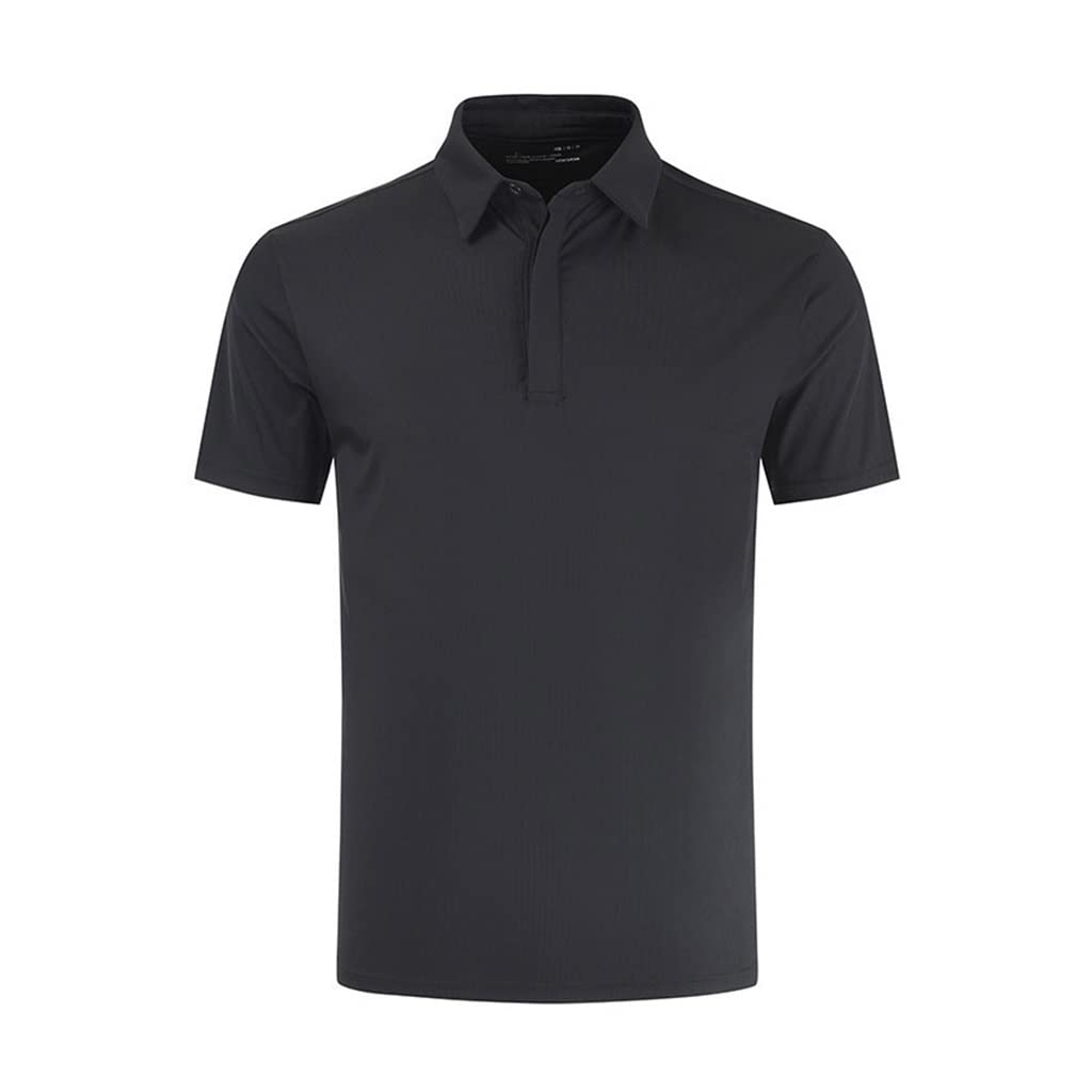 Custom Logo Men's Quick Dry Short Sleeve Simple Summer Athletic Top Moisture Wicking Men's Golf Work Business Polo Shirt