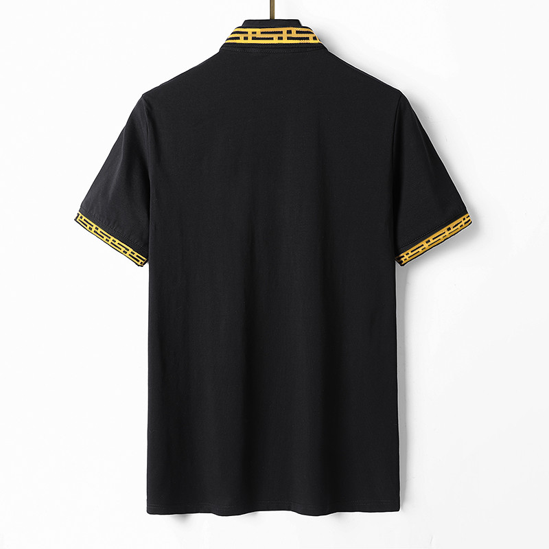 Custom Logo Short Sleeve Casual Patchwork Print Summer Fashion Slim Fit Golf Polo Shirt