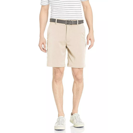 Men's XXL classic stretchy golf shorts, sporty beach shorts, with breathable and waterproof functions, featuring middle pockets and solid color dyeing
