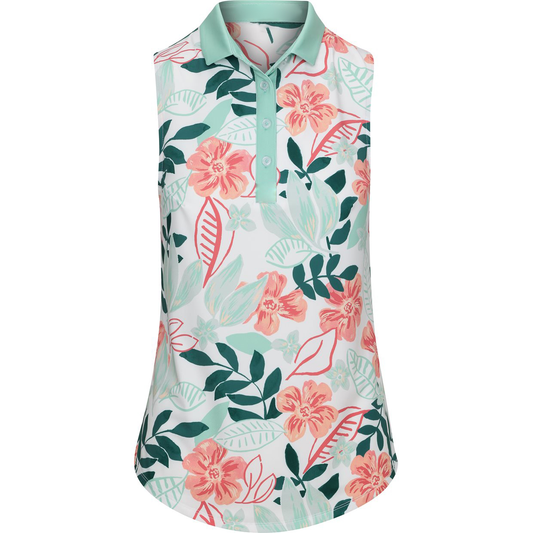 Custom logo heat sublimation sports women's quick-drying sleeveless heat sublimation printed quick-drying golf shirts suitable for women