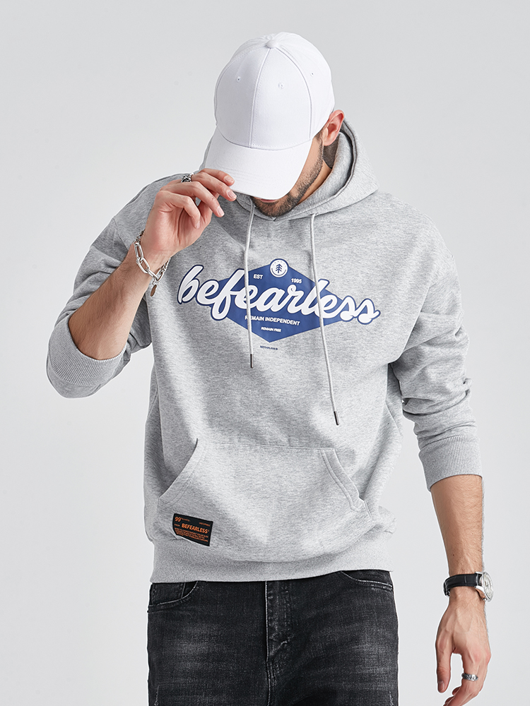 High Quality Plus Size Heavy Weight Custom Logo Embroidery Puff Print 400GSM Men's Hoodies Sweatshirts