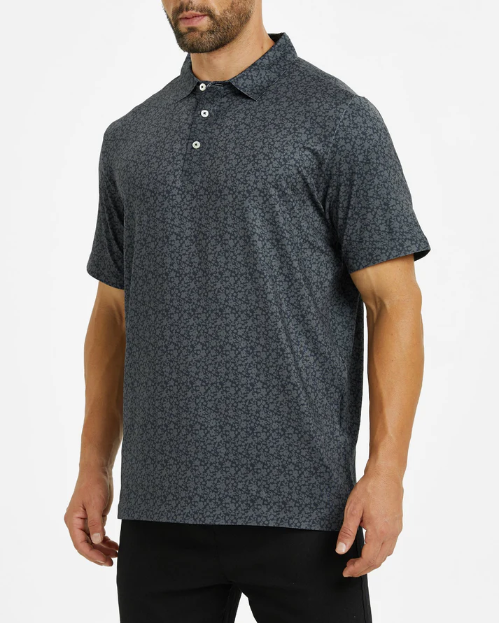 Men's Golf Polo Shirt - Black Casual Performance Wear for Golf Enthusiasts