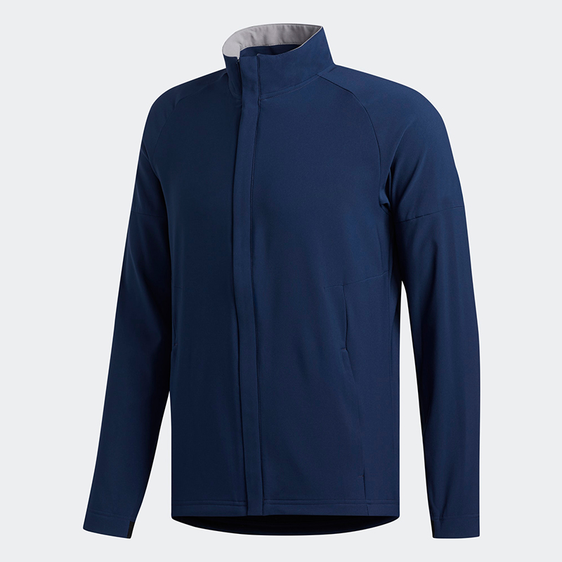 China Supplier Custom Logo Men Golf Full Zip Jacket With Front Pocket