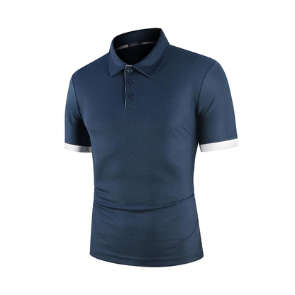 Custom Logo Cotton Bamboo Fiber Short Sleeve Contrast Color Streetwear Casual Tops Orange Men Polo Shirt