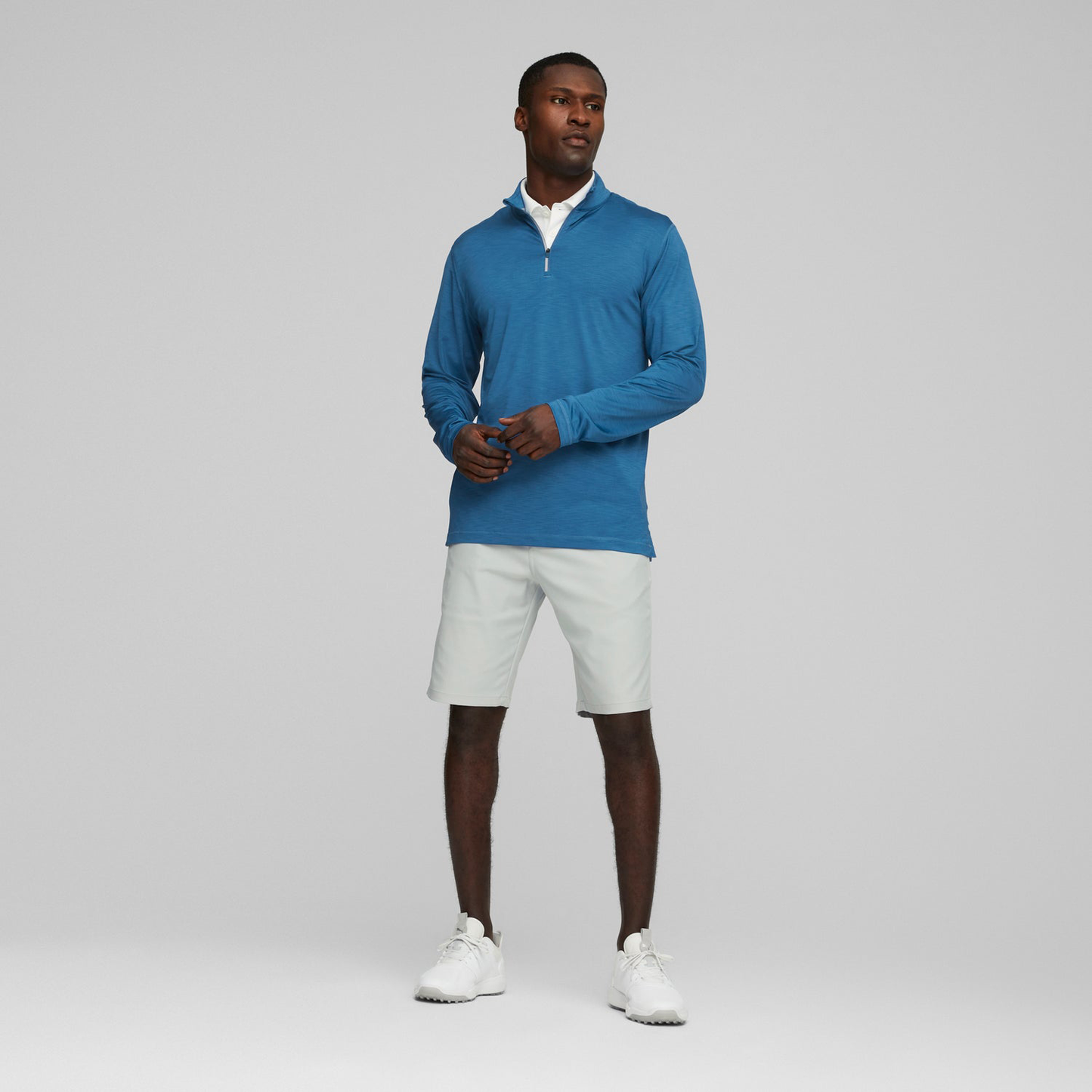 High Quality Men's Casual Athletic Sweatshirt Slim Fit Long Sleeve Quarter Zip Golf Pullover Custom 500 Gsm for Autumn Sports