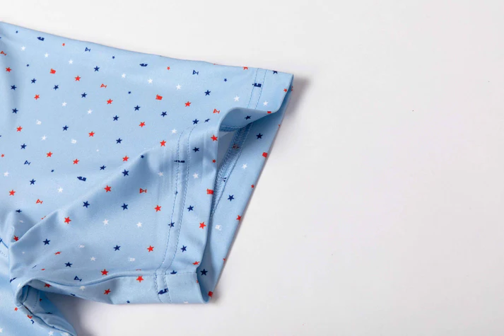 Blue Antimicrobial Polo Shirt - Quick Dry Slim Fit with American Theme