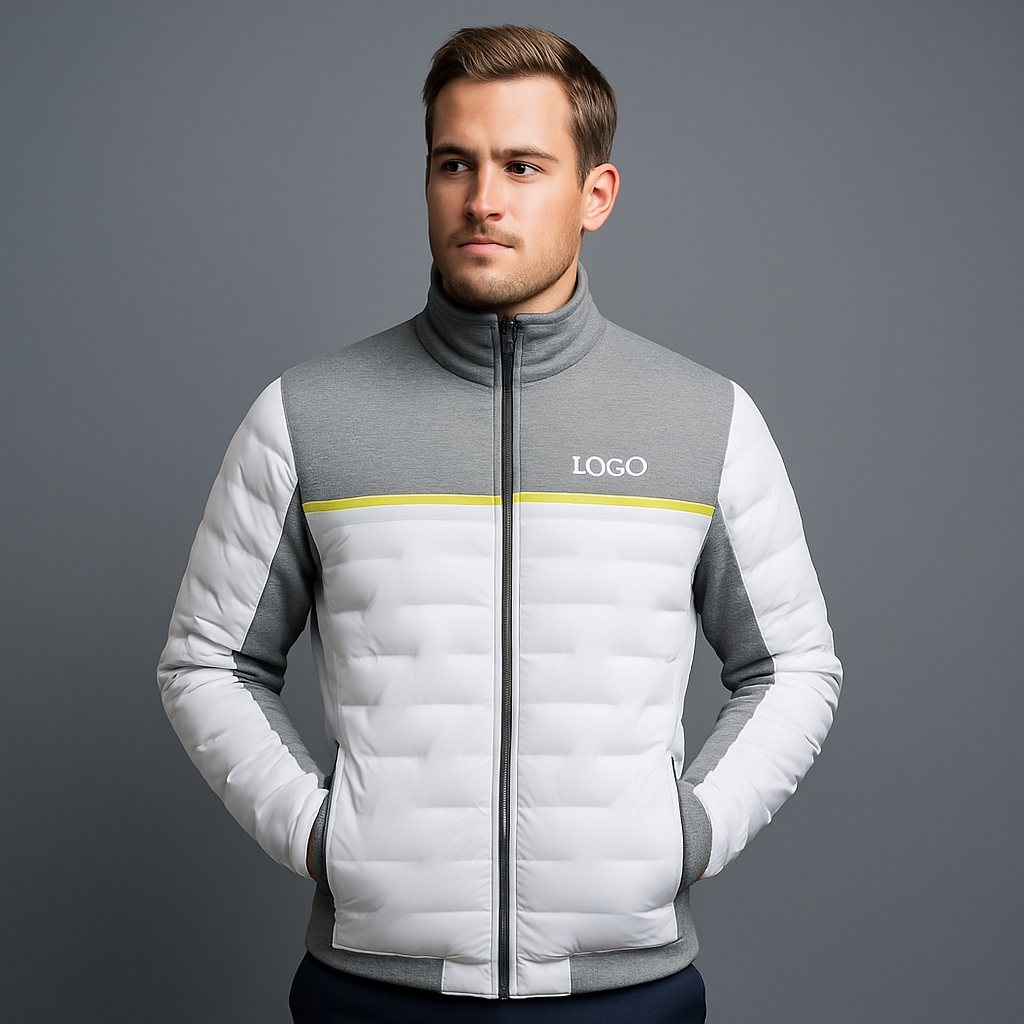 Custom Down Golf Shell Hunting Winter Thick Polyester Reflective Soft Fleece Winter Thick Down Sports Packable Waterproof Jacket