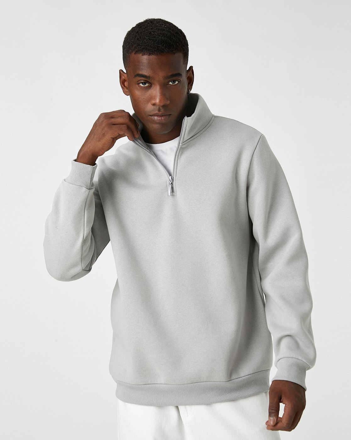 Oversize Heavyweight Hoodie 1/4 Zip Pullover 100% Cotton Plain Quarter Half Zipper Turtleneck Unisex Sweatshirt