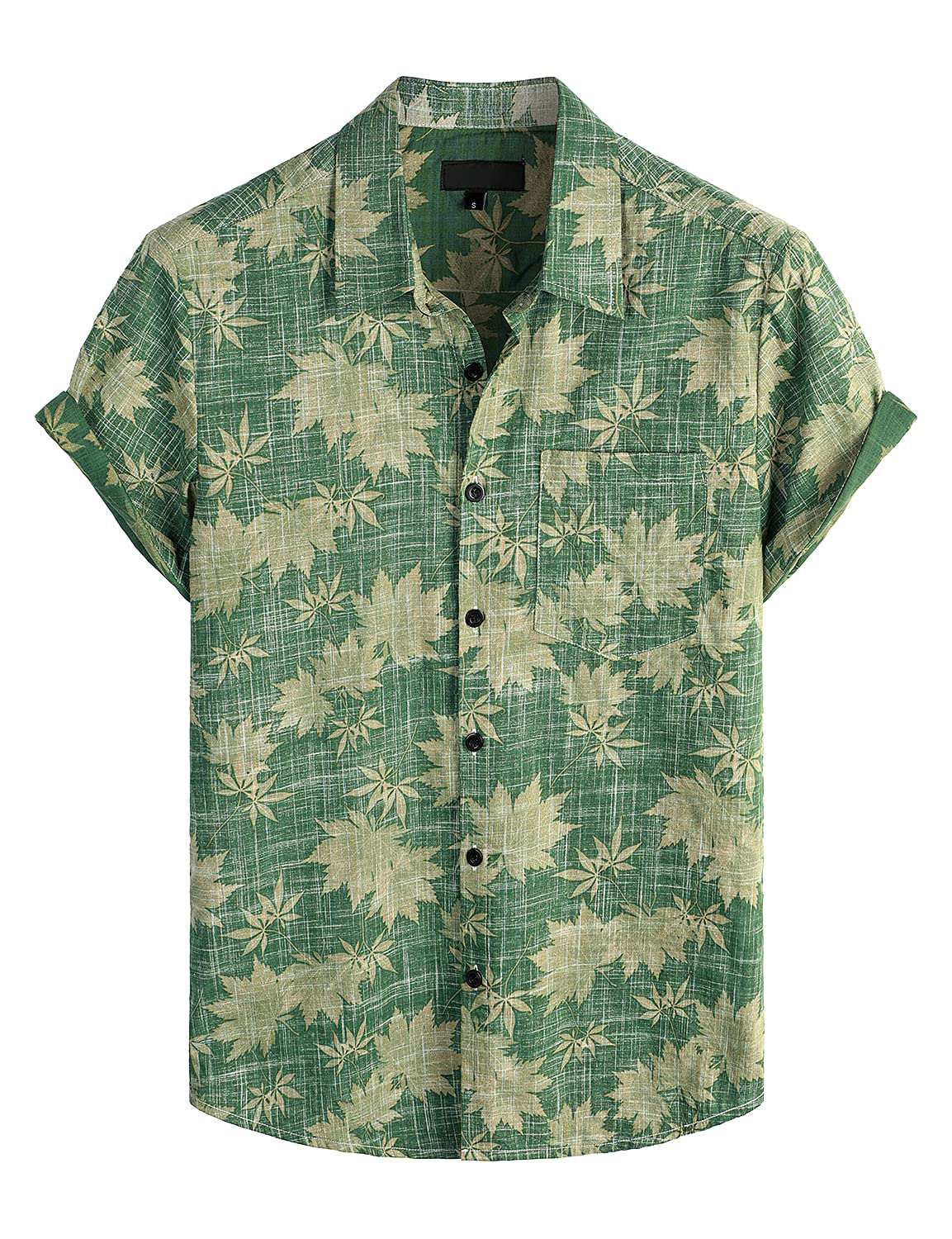 Custom Vacation Cotton Linen Hawaiian T-shirts Casual Loose Beach Hawaiian Shirt Beach Shirts Men