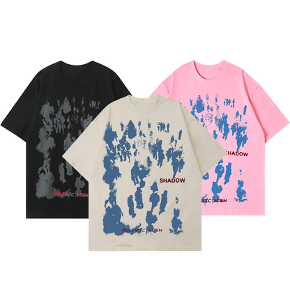 High Quality Street Wear Custom Oversized Cotton Men's Graphic Custom Heavy Screen Printed T-shirt