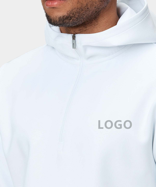 Custom logo Polyester Fleece Sport Golf Wear Long Sleeve Sweatshirt 1/4 Quarter Zip Pullover Hoodie