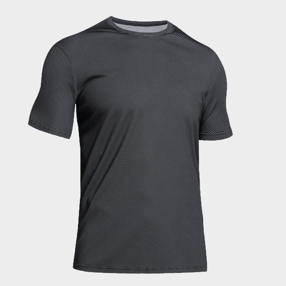 Custom Logo Breathable Quick Dry Blank Sport Dot Print O-Neck T Shirt for Men