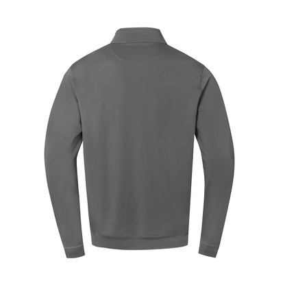 Men's Grey - toned Half - Chest Zipper Stand - Collar Casual Sweatshirt