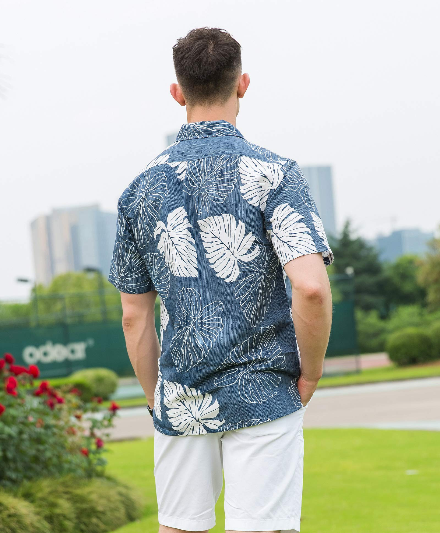 Vacation Plus Size Casual Men's Summer Print Short Sleeve Linen Print Button up Hawaiian Shirts for Men