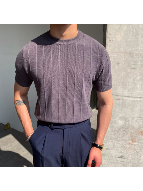 2025 Hot Sale Casual Easy Care Custom Manufacturer Classic Leisure Elastic Comfortable Men T Shirt