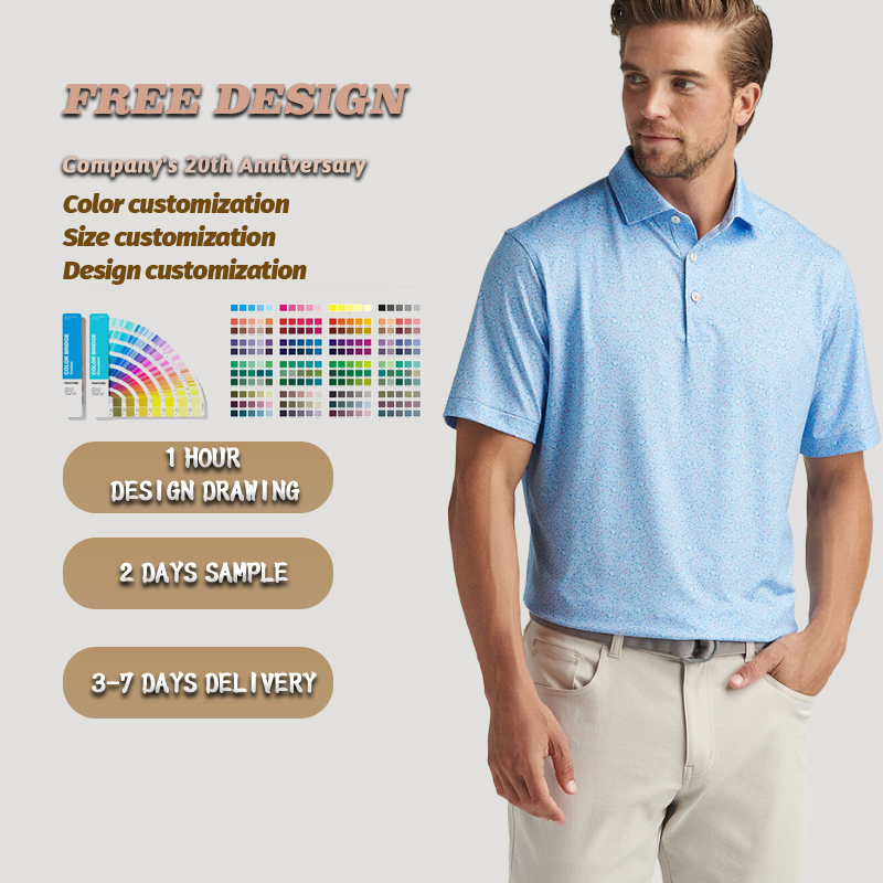 Premium Quality Men's Casual Slim Fit for Polo Shirts Customized Embroidered Collar with Personalized Logo Golf Wear