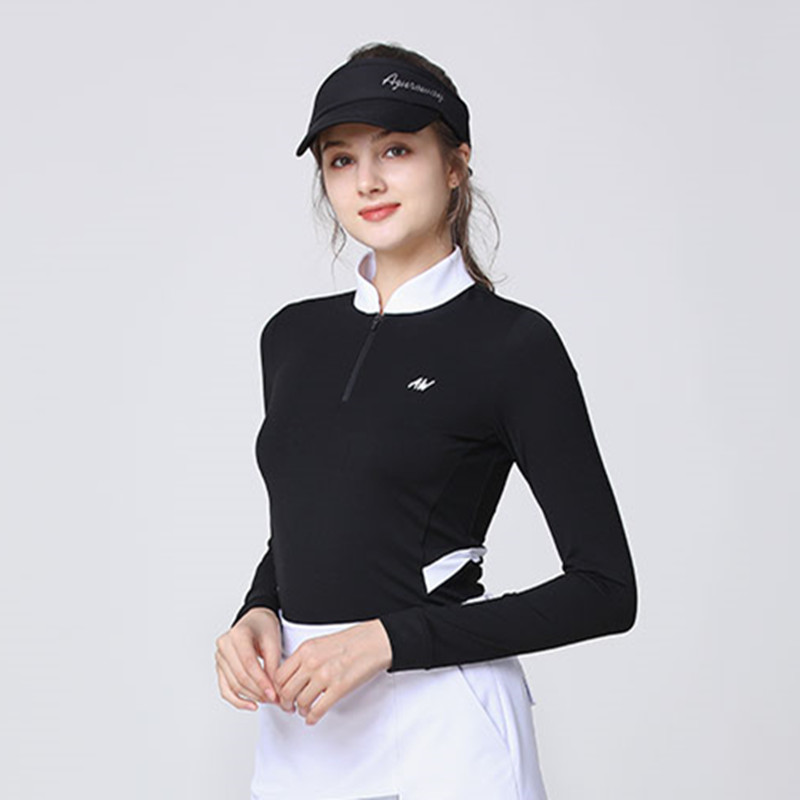 Custom Design Women New Autumn Golf Clothing Set Clothes Blade Collar Polo Golf Shirt for Woman