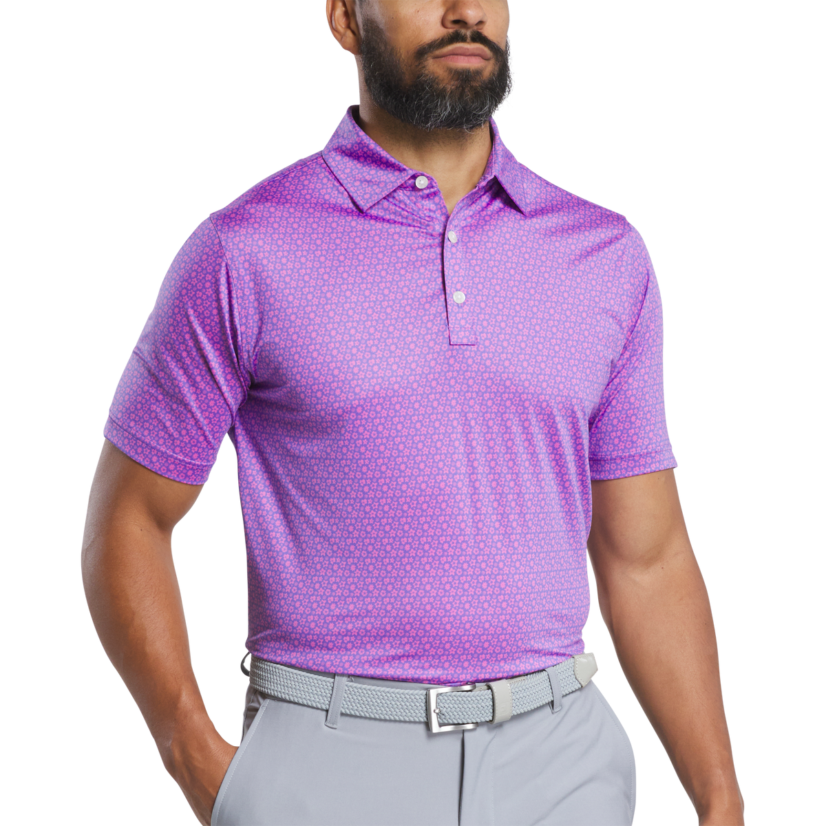 Classic Fit 4 Way Stretch Moisture Wicking Performance for Polo Shirt Design Pattern Print Golf Wear Custom Logo Jersey Fabric