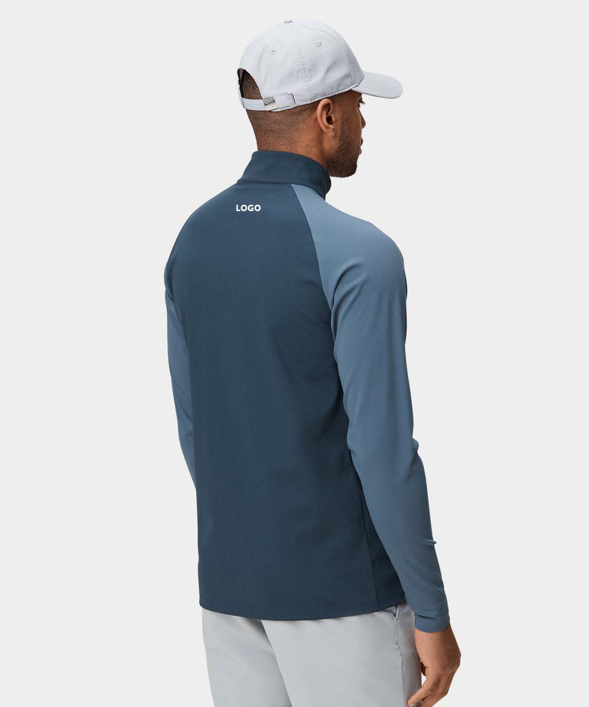 Custom Logo Print Plain Dyed Solid Luxury Colorblock Golf Long Sleeve 1/4 Quarter Zip Collar Hoodie Pullover Sweatshirts for Men