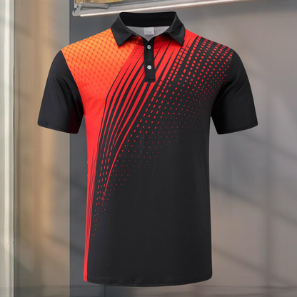 Men's Custom Logo 4-Way Stretch UPF 40 Sun Protection for Polo Shirt Moisture Wicking Polyester Spandex Casual Sport for Print