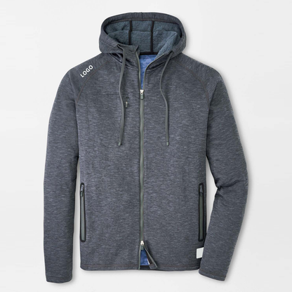 Heavy Weight Custom Embroidery Printing Blank Men's Clothing Golf Boxy Zip up Hoodie Manufacturer
